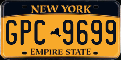 NY license plate GPC9699