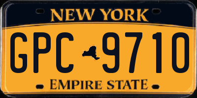 NY license plate GPC9710