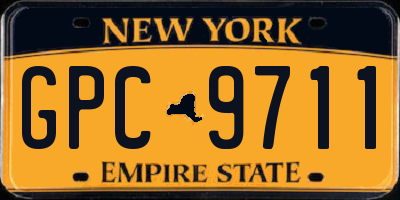 NY license plate GPC9711