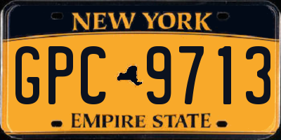 NY license plate GPC9713