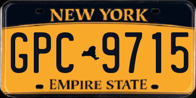 NY license plate GPC9715