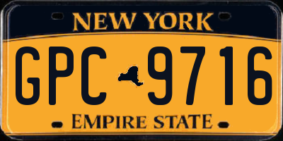 NY license plate GPC9716