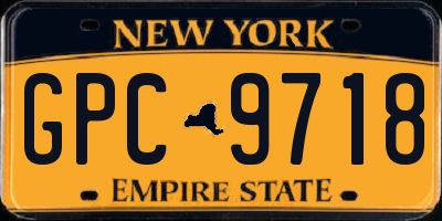 NY license plate GPC9718