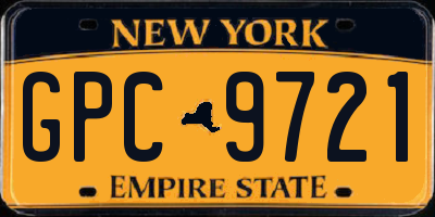 NY license plate GPC9721