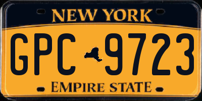 NY license plate GPC9723
