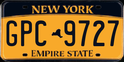 NY license plate GPC9727