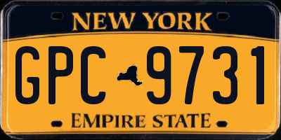NY license plate GPC9731