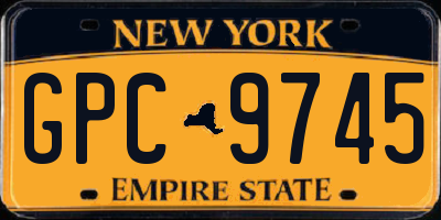 NY license plate GPC9745