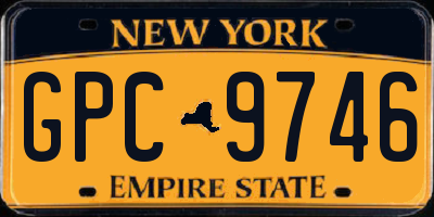 NY license plate GPC9746