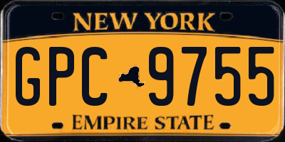 NY license plate GPC9755