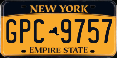 NY license plate GPC9757