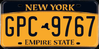 NY license plate GPC9767