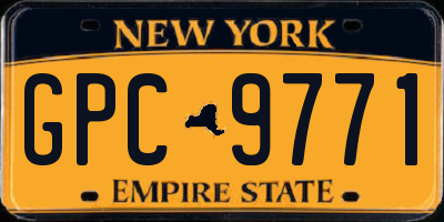 NY license plate GPC9771