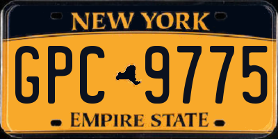 NY license plate GPC9775