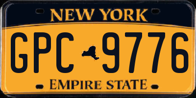 NY license plate GPC9776