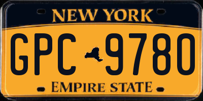 NY license plate GPC9780