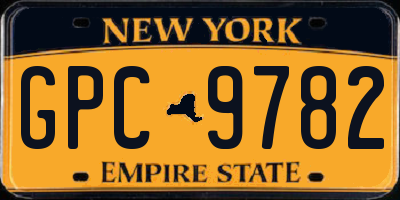 NY license plate GPC9782