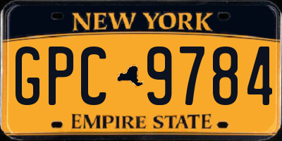 NY license plate GPC9784