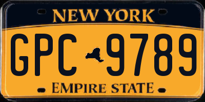 NY license plate GPC9789