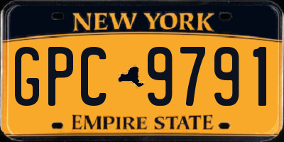 NY license plate GPC9791
