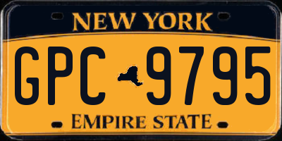 NY license plate GPC9795