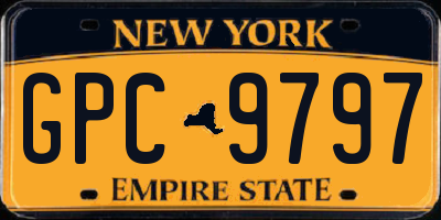 NY license plate GPC9797