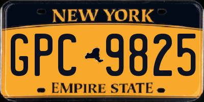 NY license plate GPC9825