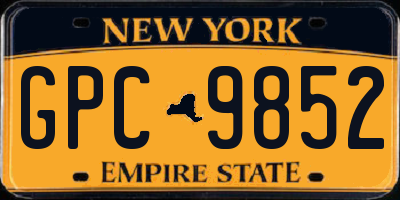 NY license plate GPC9852