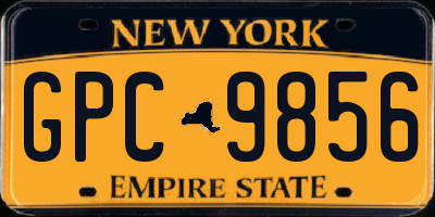 NY license plate GPC9856