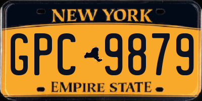 NY license plate GPC9879