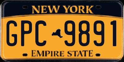 NY license plate GPC9891