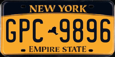 NY license plate GPC9896