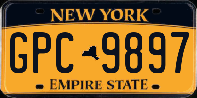 NY license plate GPC9897