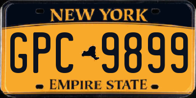 NY license plate GPC9899