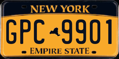 NY license plate GPC9901