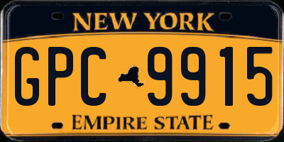 NY license plate GPC9915