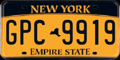 NY license plate GPC9919