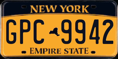 NY license plate GPC9942