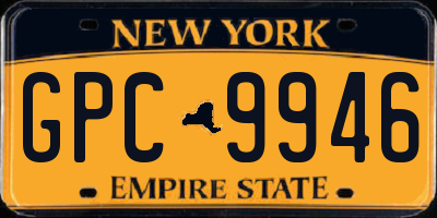 NY license plate GPC9946