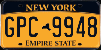 NY license plate GPC9948