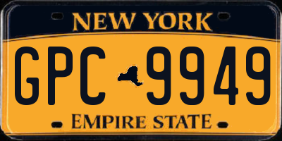 NY license plate GPC9949