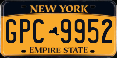 NY license plate GPC9952