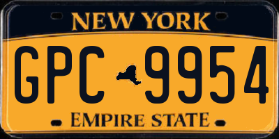 NY license plate GPC9954