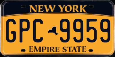 NY license plate GPC9959