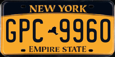 NY license plate GPC9960