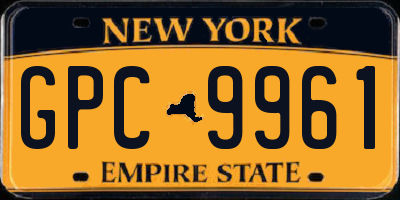 NY license plate GPC9961