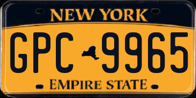 NY license plate GPC9965