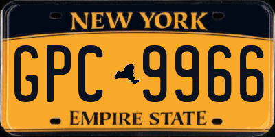 NY license plate GPC9966