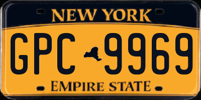 NY license plate GPC9969