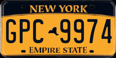 NY license plate GPC9974